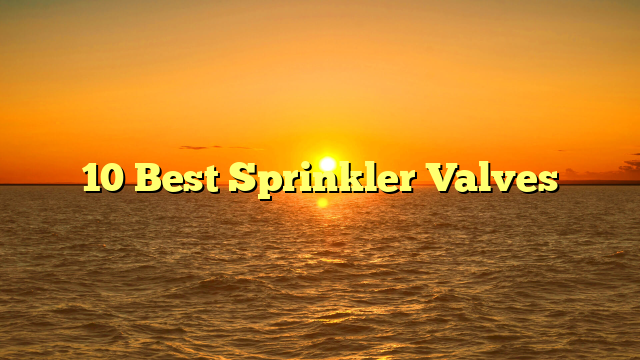 10 Best Sprinkler Valves